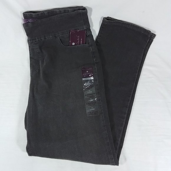 NWT Gloria Vanderbilt Jeans - Amanda Pull On - 24W S - California (Black) - Picture 2 of 7